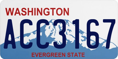 WA license plate ACC3167