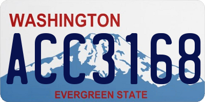 WA license plate ACC3168