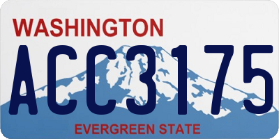 WA license plate ACC3175