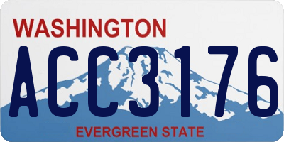 WA license plate ACC3176