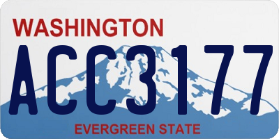 WA license plate ACC3177