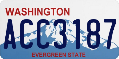 WA license plate ACC3187