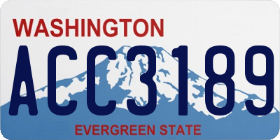 WA license plate ACC3189