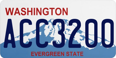 WA license plate ACC3200