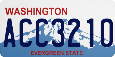 WA license plate ACC3210