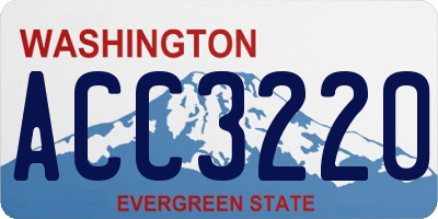 WA license plate ACC3220