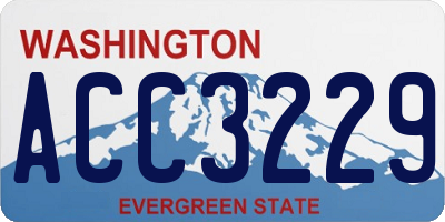 WA license plate ACC3229