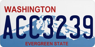 WA license plate ACC3239