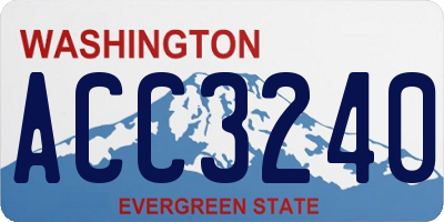 WA license plate ACC3240
