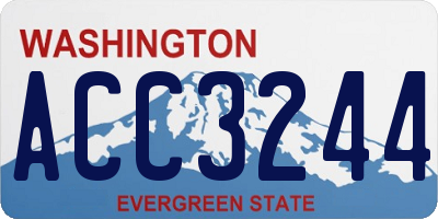 WA license plate ACC3244
