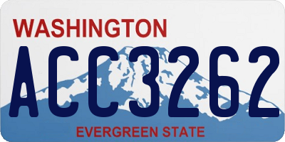 WA license plate ACC3262