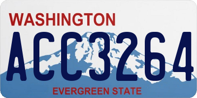 WA license plate ACC3264