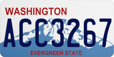 WA license plate ACC3267