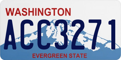 WA license plate ACC3271