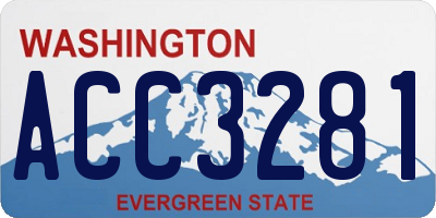 WA license plate ACC3281