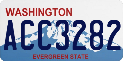 WA license plate ACC3282