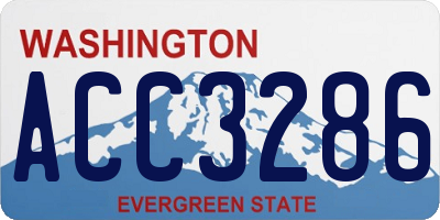 WA license plate ACC3286
