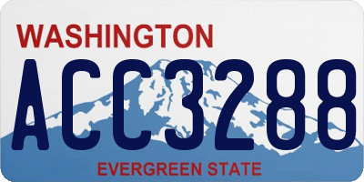 WA license plate ACC3288