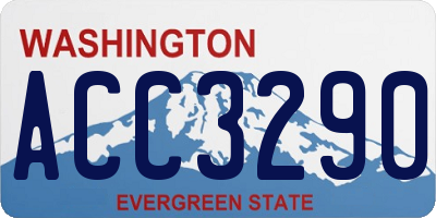 WA license plate ACC3290
