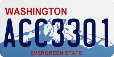 WA license plate ACC3301