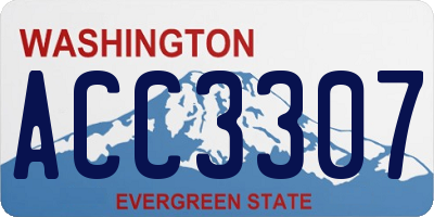WA license plate ACC3307