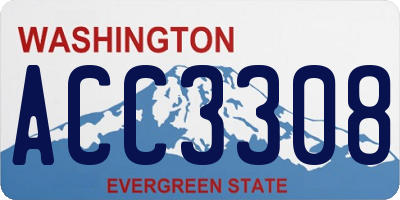WA license plate ACC3308