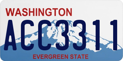 WA license plate ACC3311