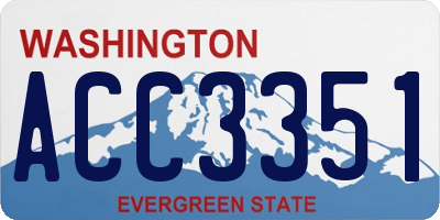 WA license plate ACC3351
