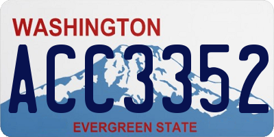 WA license plate ACC3352
