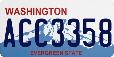 WA license plate ACC3358