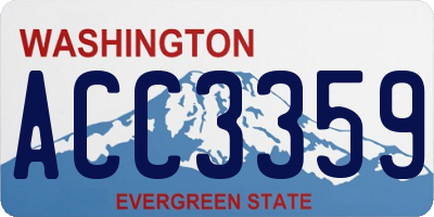 WA license plate ACC3359