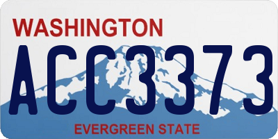 WA license plate ACC3373
