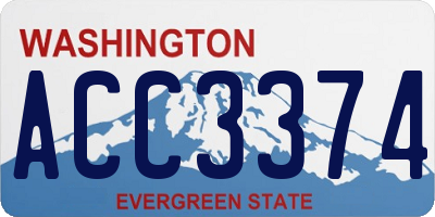 WA license plate ACC3374