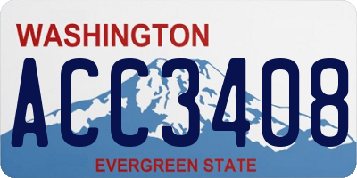 WA license plate ACC3408