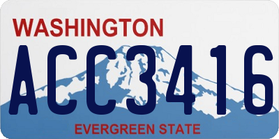 WA license plate ACC3416