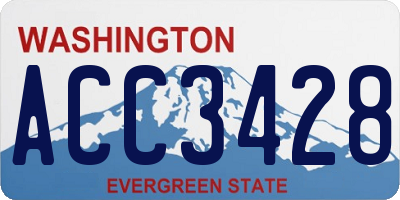 WA license plate ACC3428