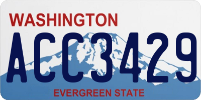 WA license plate ACC3429