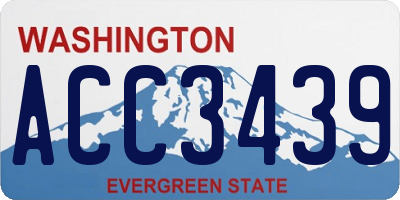 WA license plate ACC3439