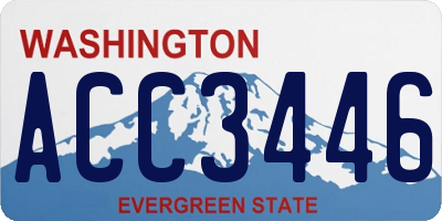 WA license plate ACC3446