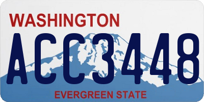 WA license plate ACC3448