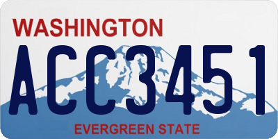 WA license plate ACC3451