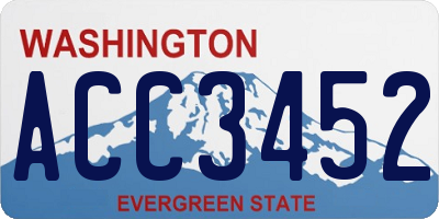 WA license plate ACC3452