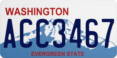 WA license plate ACC3467