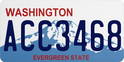 WA license plate ACC3468