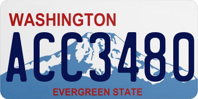 WA license plate ACC3480