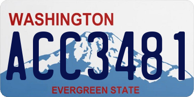 WA license plate ACC3481