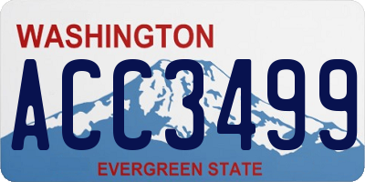 WA license plate ACC3499