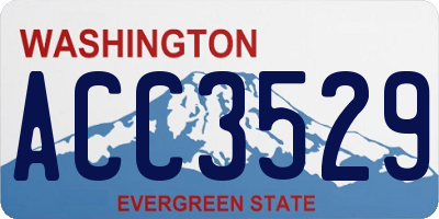 WA license plate ACC3529