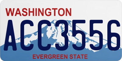 WA license plate ACC3556