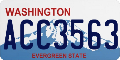 WA license plate ACC3563